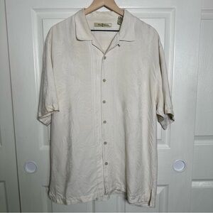 Tommy Bahama Cream Casual Button Down Shirt with Relaxed Fit